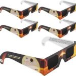 Premium Solar Eclipse Glasses 5-Pack, Certified by AAS for 2024, CE & ISO, High-Definition Film for Sharp Solar Viewing