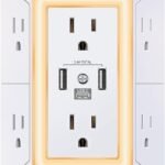 Multi Plug Outlet Surge Protector - POWRUI 6 Outlet Extender with 3 USB Ports
